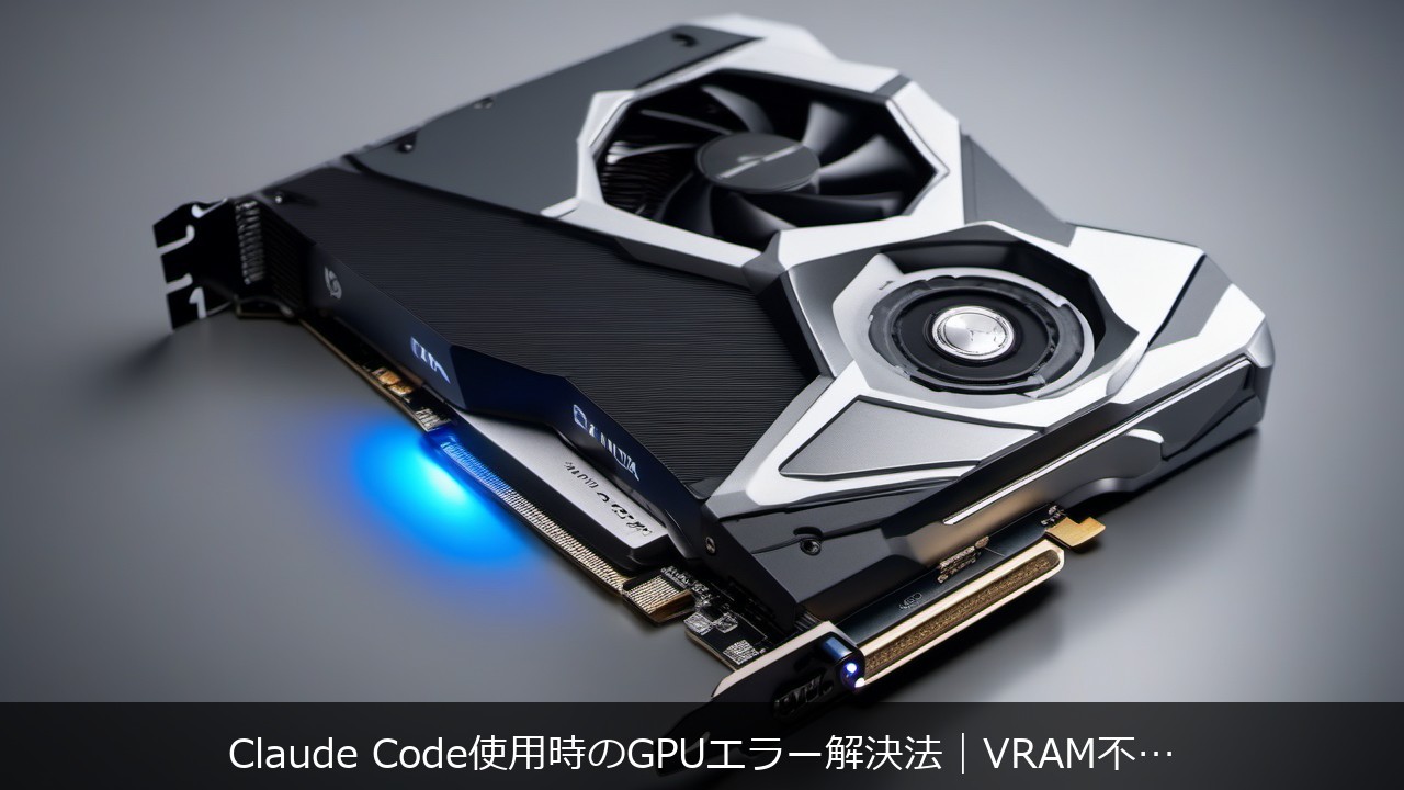 GPU・グラフィックボードに関する記事のアイキャッチ画像 - Claude Code使用時のGPUエラー解決法｜VRAM不
