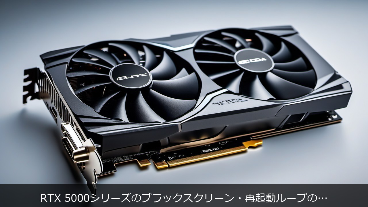 GPU・グラフィックボード：RTX 5000シリーズのブラックスクリーン・再起動ループの解決法｜原因と対処法を徹底解説 アイキャッチ