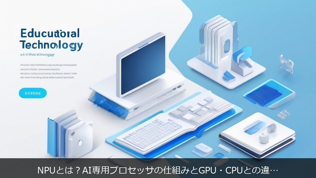 NPUとは？AI専用プロセッサの仕組みとGPU・CPUとの違いをわかりやすく解説