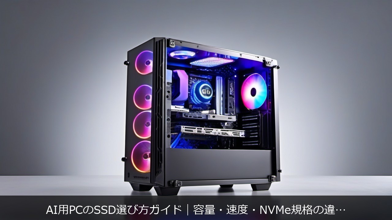 AI用PCのSSD選び方ガイド｜容量・速度・NVMe規格の違いを用途別に解説