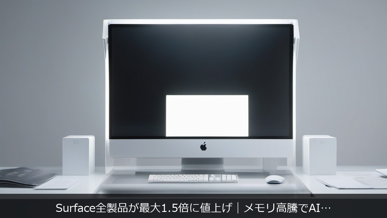 Surface全製品が最大1.5倍に値上げ｜メモリ高騰でAI用PC選びはどう変わるか アイキャッチ