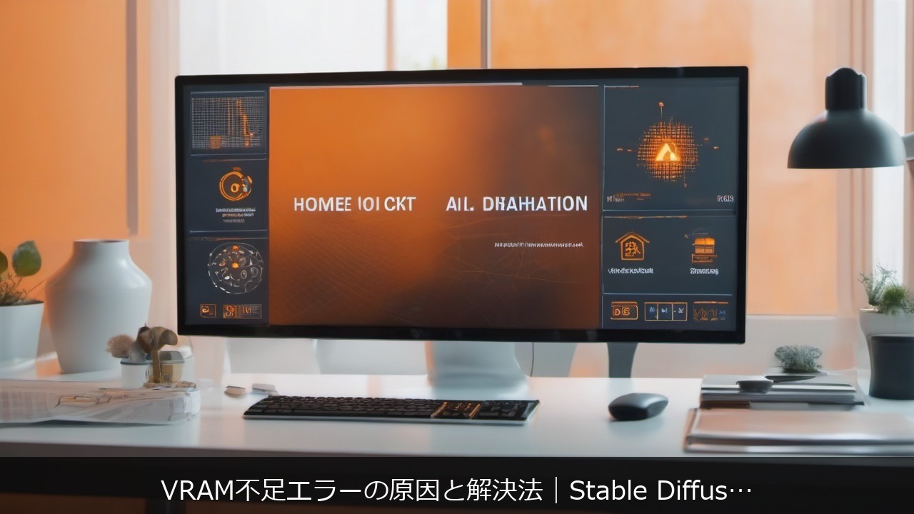 VRAM不足エラーの原因と解決法｜Stable Diffusion・Ollama実測データで解説 アイキャッチ