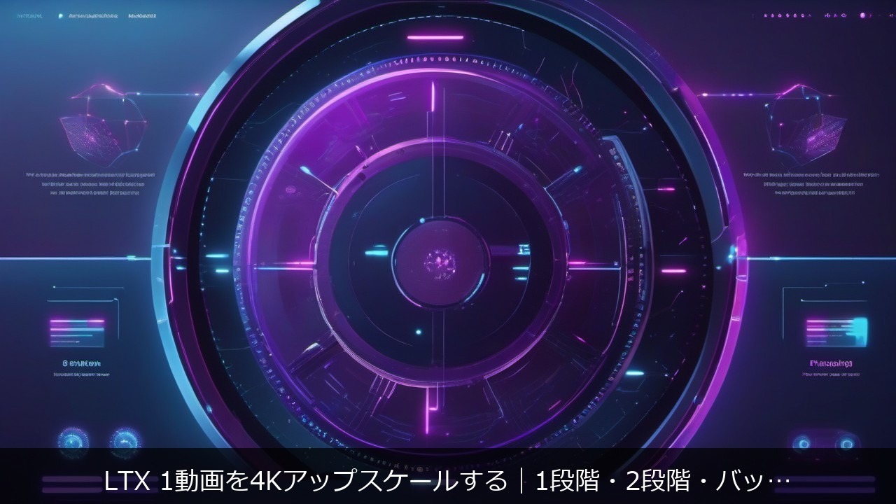 LTX 1動画を4Kアップスケールする｜1段階・2段階・バッチ処理