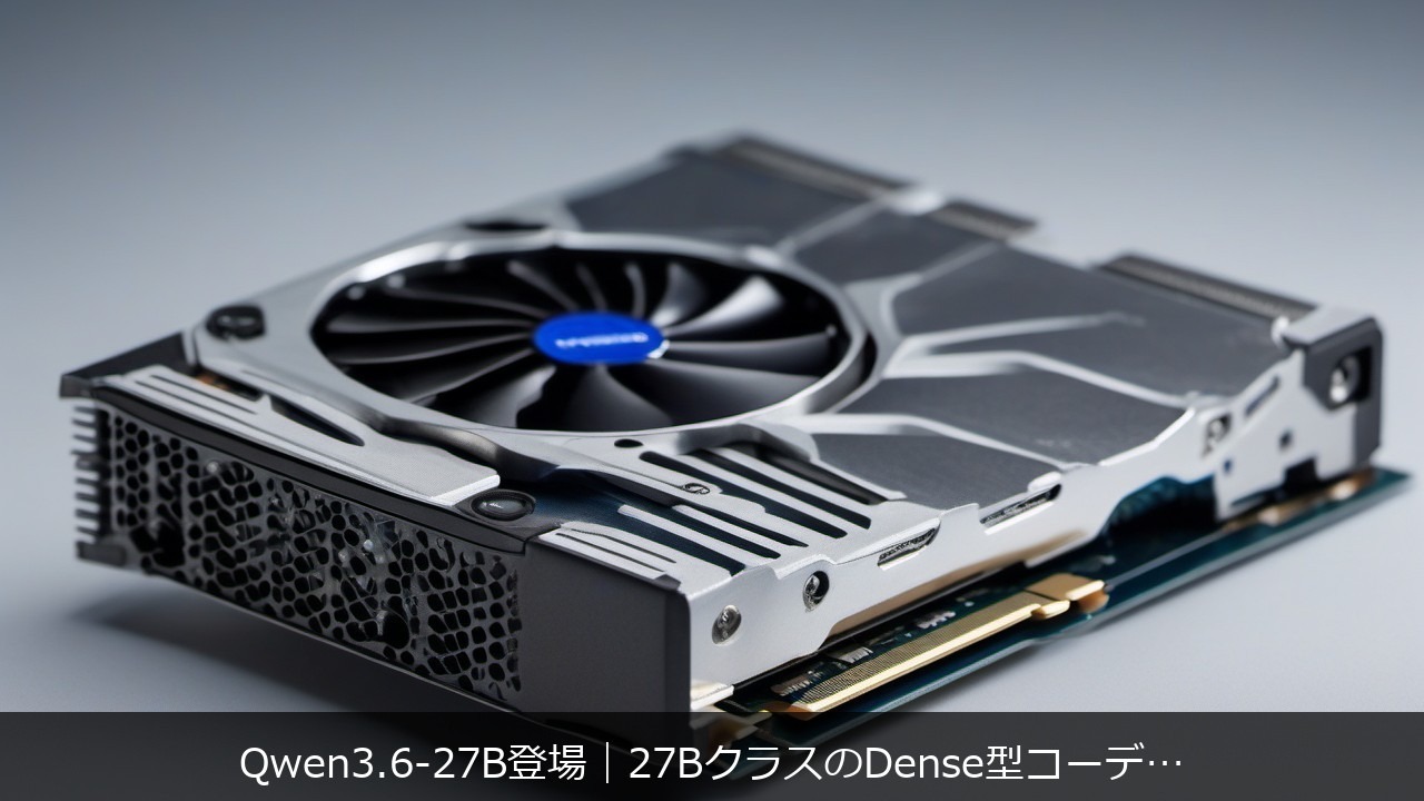 Qwen3.6-27B登場｜27BクラスのDense型コーディングLLMをローカルGPUで動かす前提を整理 アイキャッチ