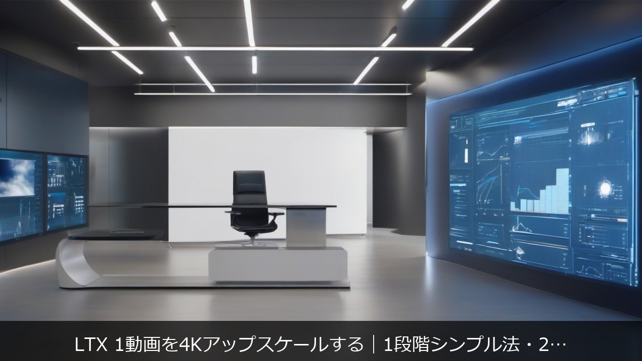 LTX 1動画を4Kアップスケールする｜1段階シンプル法・2段階品質法・バッチ処理法【Adobe Stock向け】に関する記事のアイキャッチ画像 - LTX 1動画を4Kアップスケールする