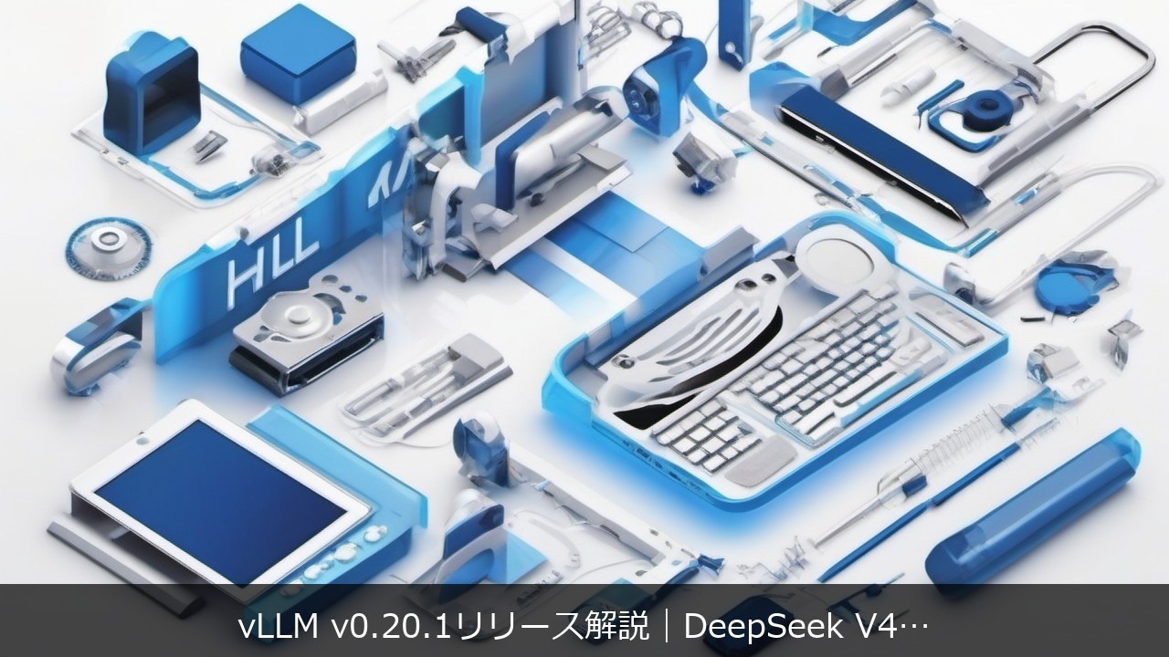 vLLM v0.20.1リリース解説｜DeepSeek V4安定化とFlashInfer/FP4変換の最適化 アイキャッチ