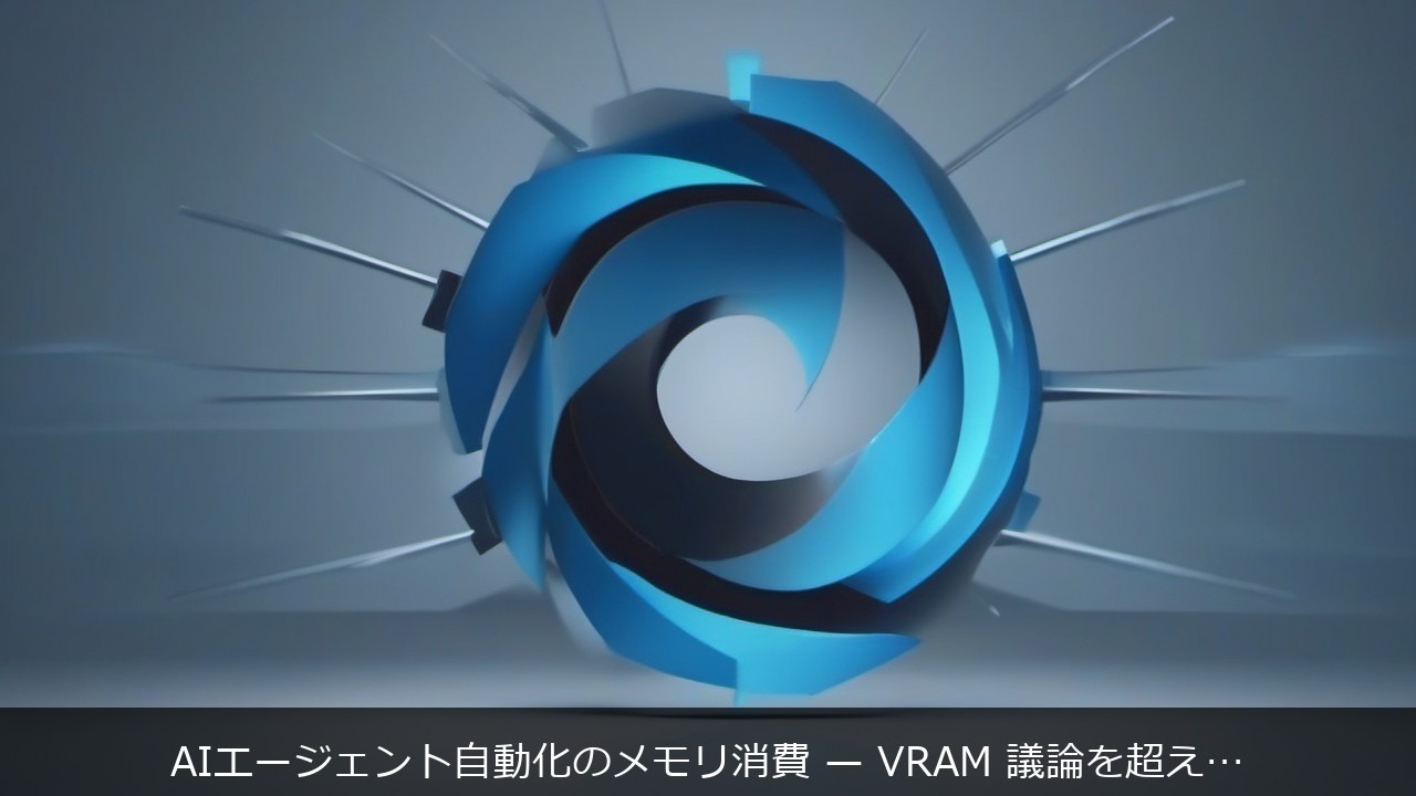 AIエージェントに関する記事のアイキャッチ画像 - AIエージェント自動化のメモリ消費 — VRAM 議論を超える 4 階層モデル