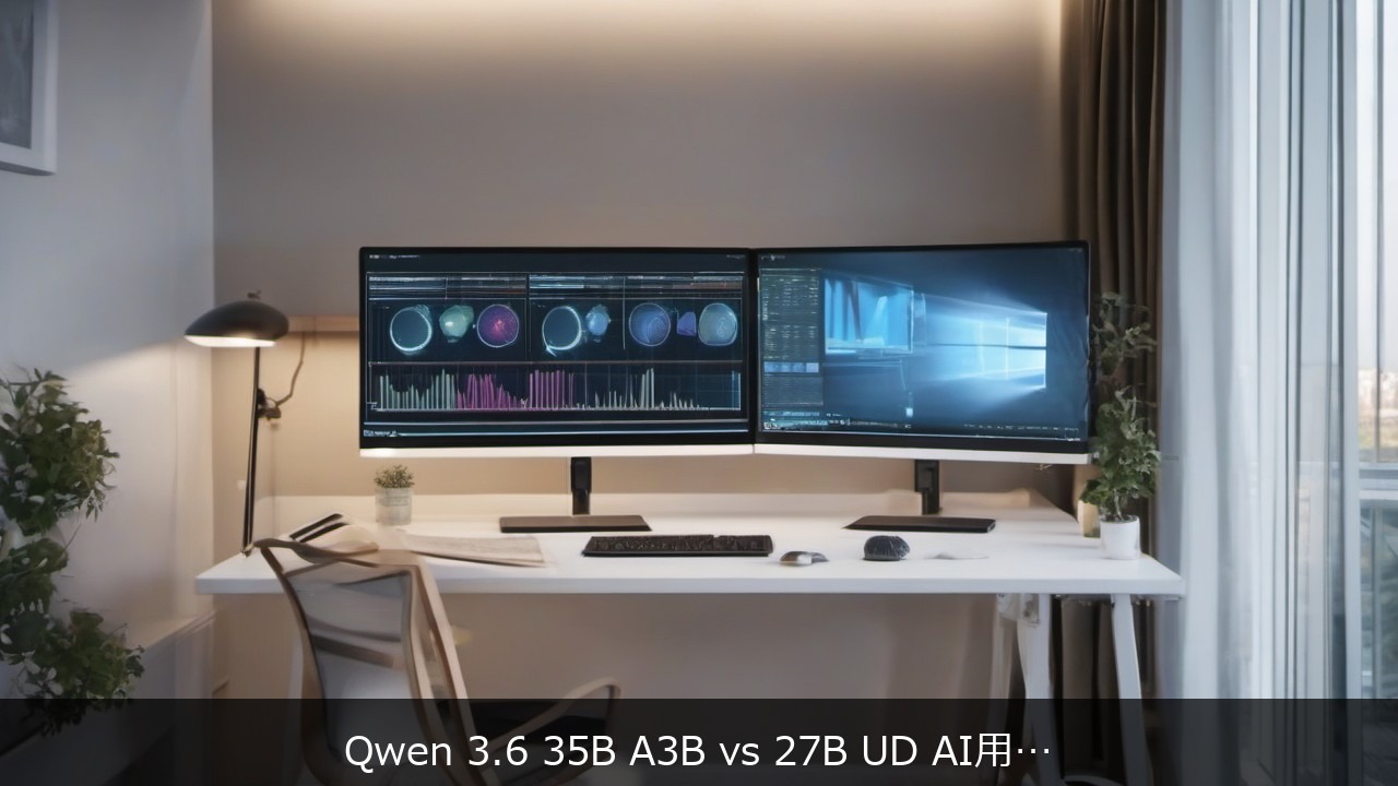 Qwen 3.6 35B A3B vs 27B UD AI用途で比較｜M5 Pro 64GBの実測から見えた選び方 アイキャッチ