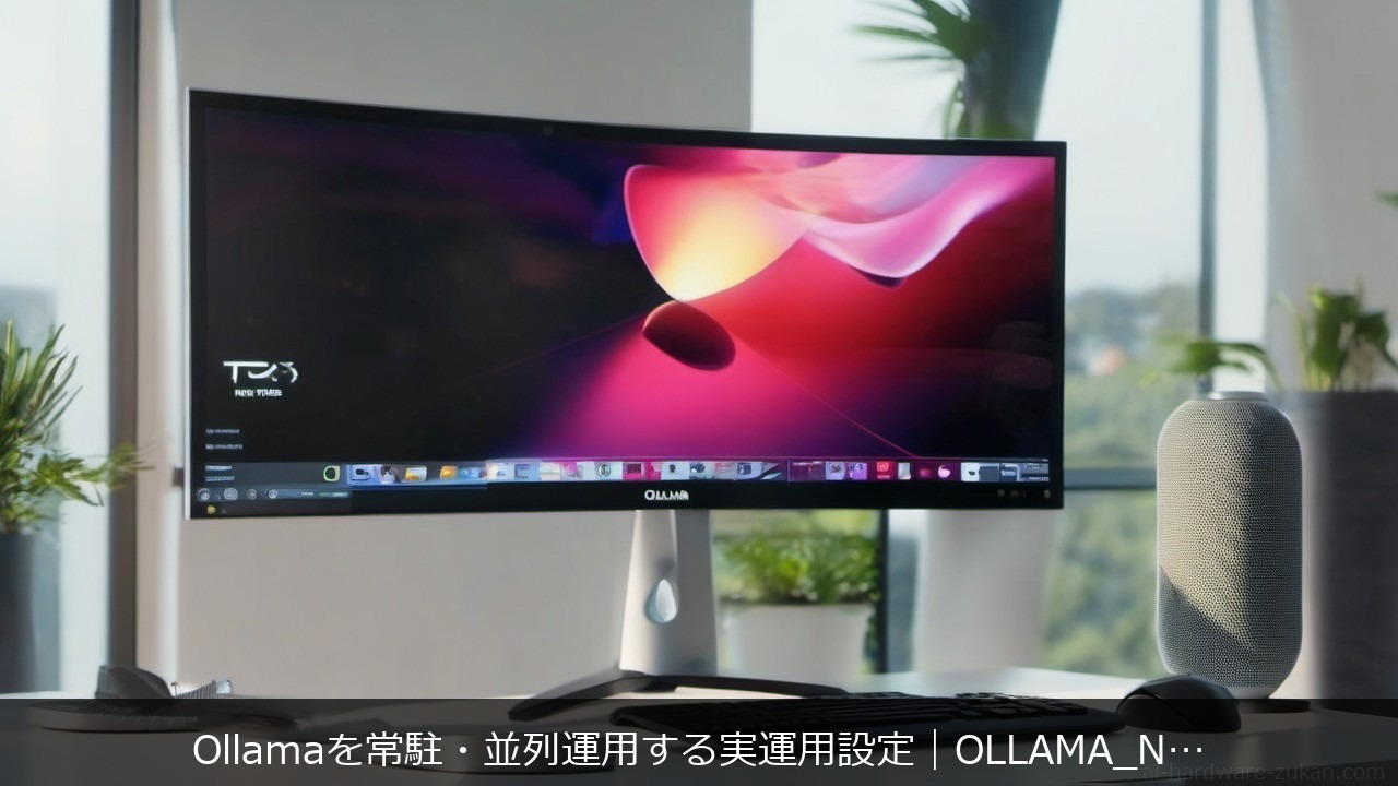 Ollamaを常駐・並列運用する実運用設定｜OLLAMA_NUM_PARALLEL・keep_alive・モデル切替時のVRAM挙動をRTX 5080で実測 アイキャッチ