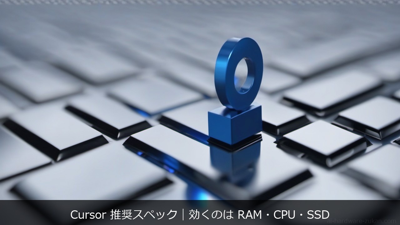 Cursor 推奨スペック｜AI推論はクラウドで、効くのは RAM・CPU・SSD