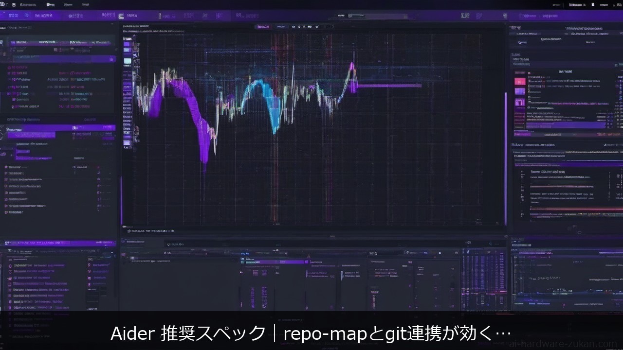 Aider CLI coding AI repo-map git BYOK CPU RAM SSD local LLM terminalに関する記事のアイキャッチ画像 - Aider 推奨スペック