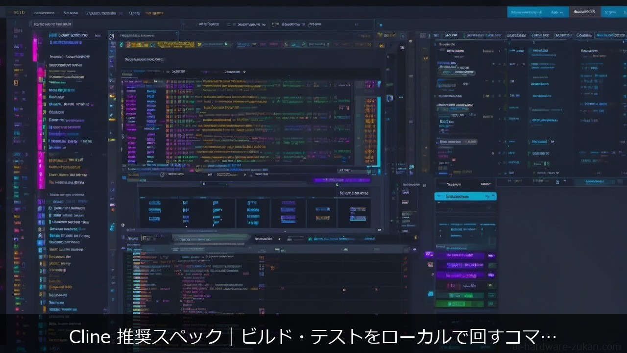 Cline VS Code agent command execution build test MCP RAM CPU coding AI terminalに関する記事のアイキャッチ画像 - Cline 推奨スペック｜ビルド・テストをローカルで回すコマンド実行型エージェントのPC選び