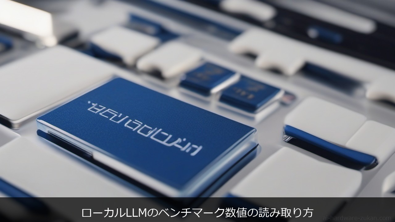 ローカルLLM ベンチマーク tokens/sec VRAM 読み方に関する記事のアイキャッチ画像 - ローカルLLMのベンチマーク数値の読み取り方