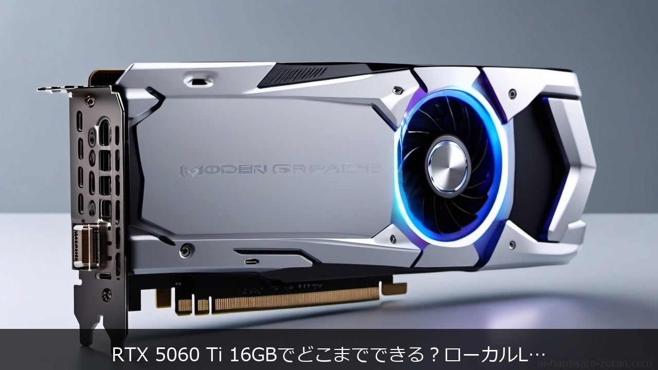 RTX 5060 Tiに関する記事のアイキャッチ画像 - RTX 5060 Ti 16GBでどこまでできる？ローカルLLM・AIコーディングの実用域とVRAM