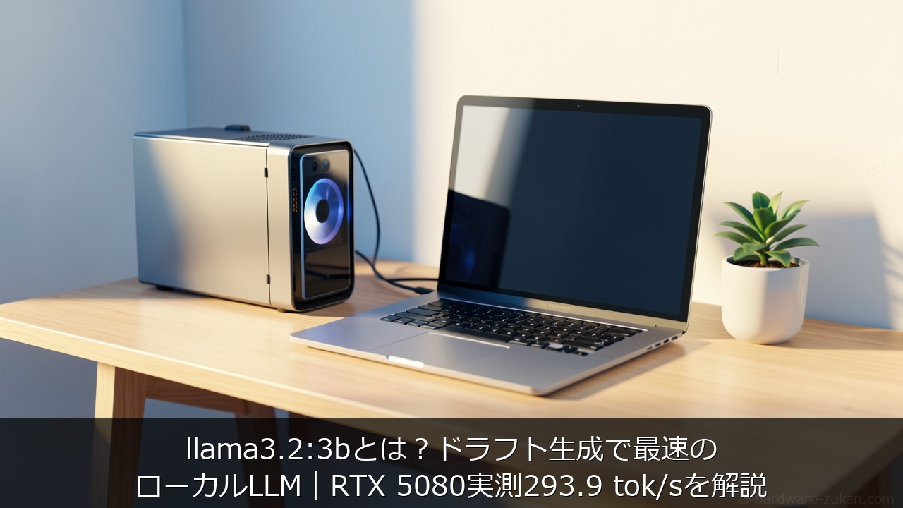 llama3.2:3bとは？ドラフト生成で最速のローカルLLMをテーマにしたアイキャッチ画像