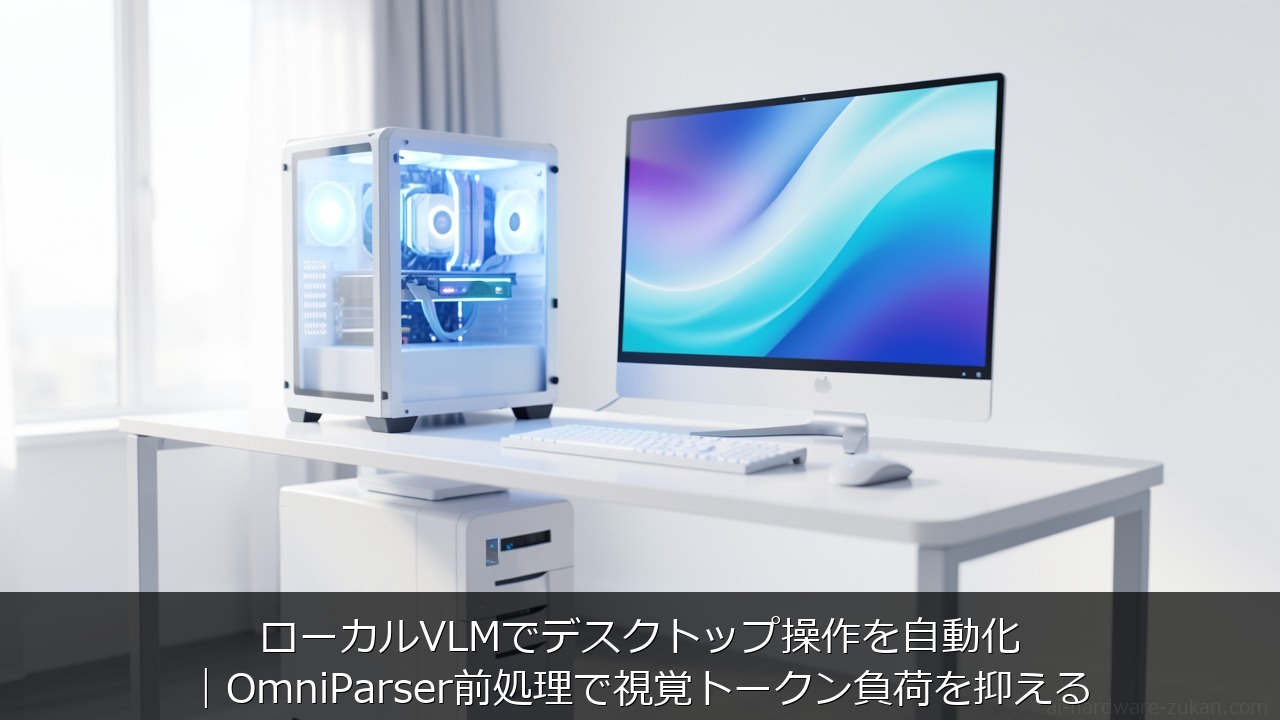 ローカルVLMでデスクトップ操作を自動化をテーマにしたアイキャッチ画像