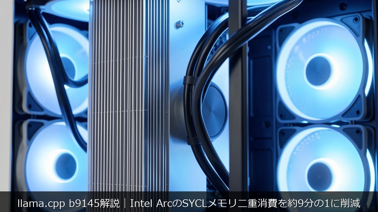 llama.cpp b9145解説｜Intel ArcのSYCLメモリ二重消費を約9分の1に削減 のアイキャッチ画像