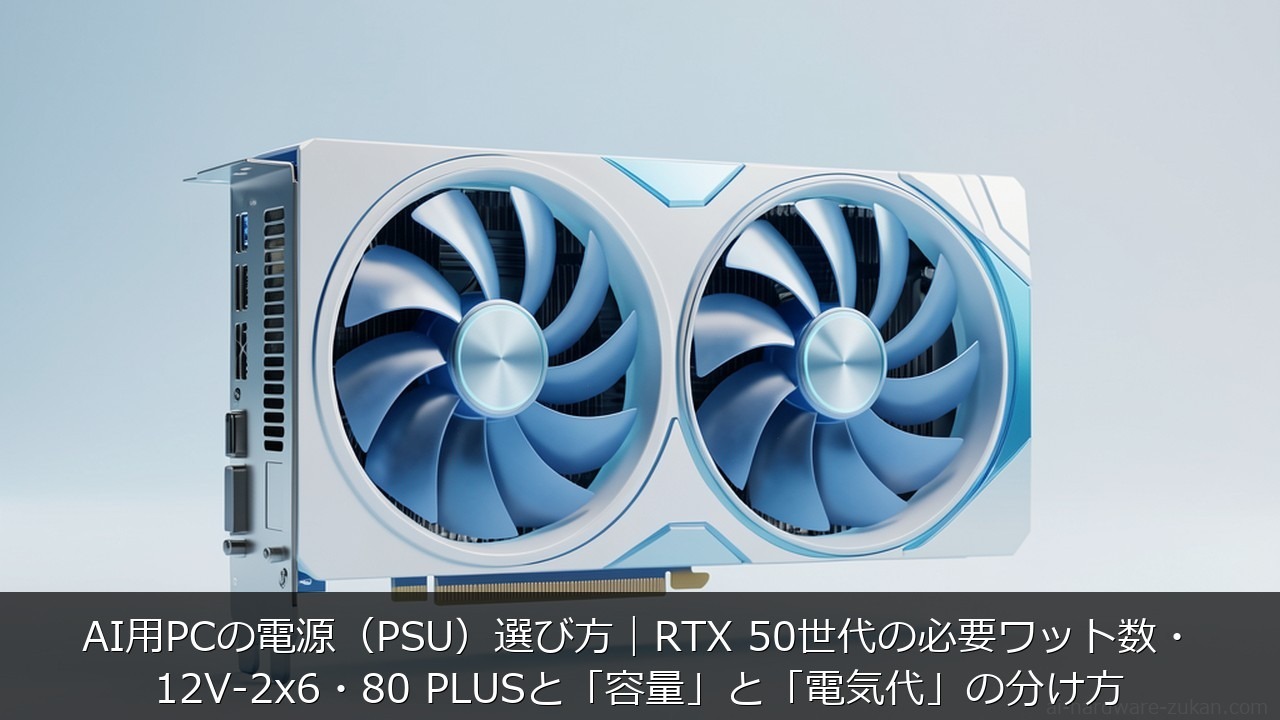 PC電源ユニットに関する記事のアイキャッチ画像 - AI用PCの電源（PSU）選び方