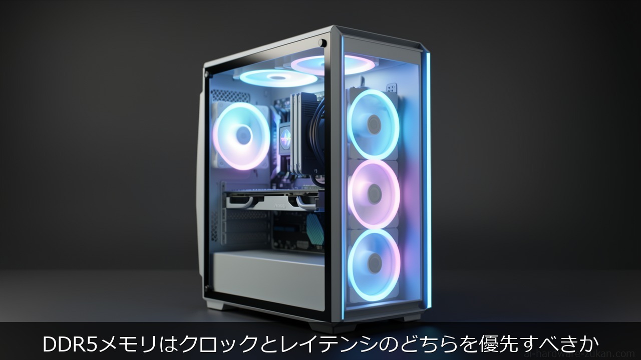DDR5メモリはクロックとレイテンシのどちらを優先すべきかをテーマにしたアイキャッチ画像