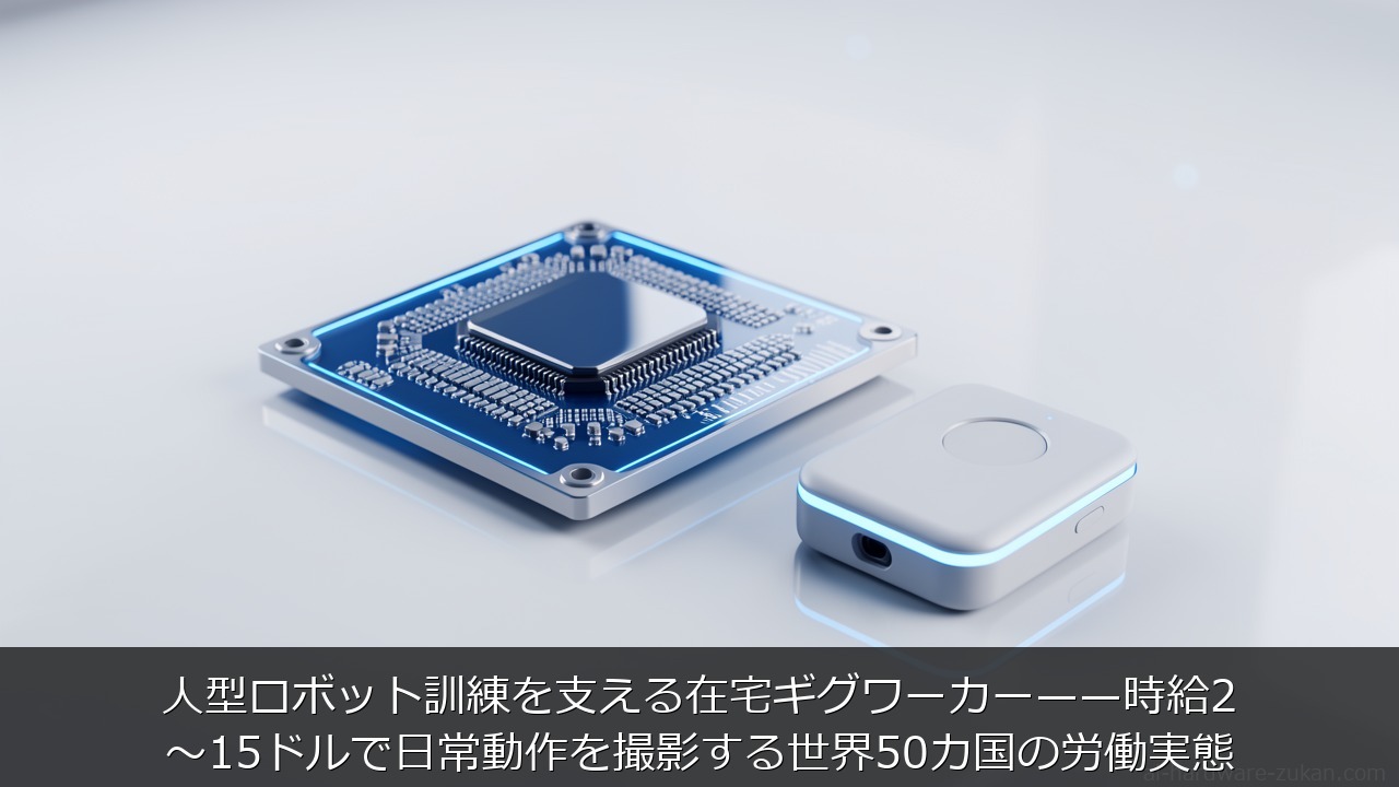 人型ロボット訓練を支える在宅ギグワーカー——時給2〜15ドルで日常動作を撮影する世界50をテーマにしたアイキャッチ画像