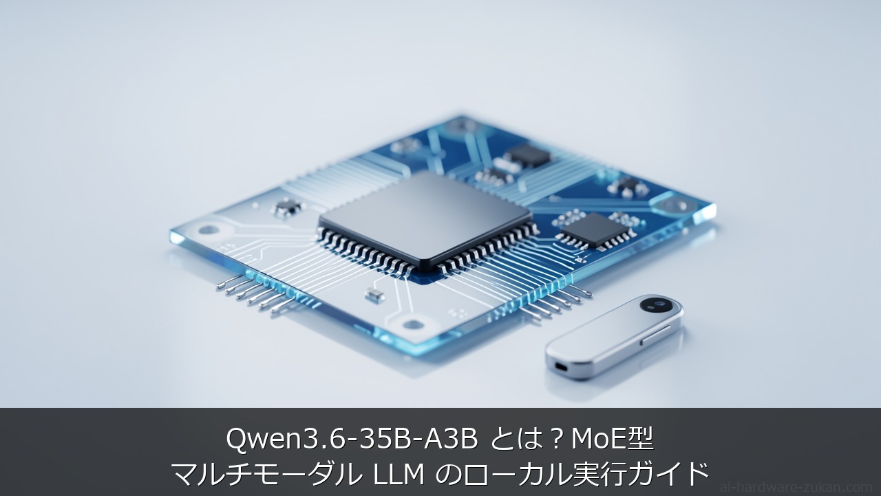 Qwen3.6-35B-A3B とは？MoE型マルチモーダル LLM のローカル実行ガイをテーマにしたアイキャッチ画像