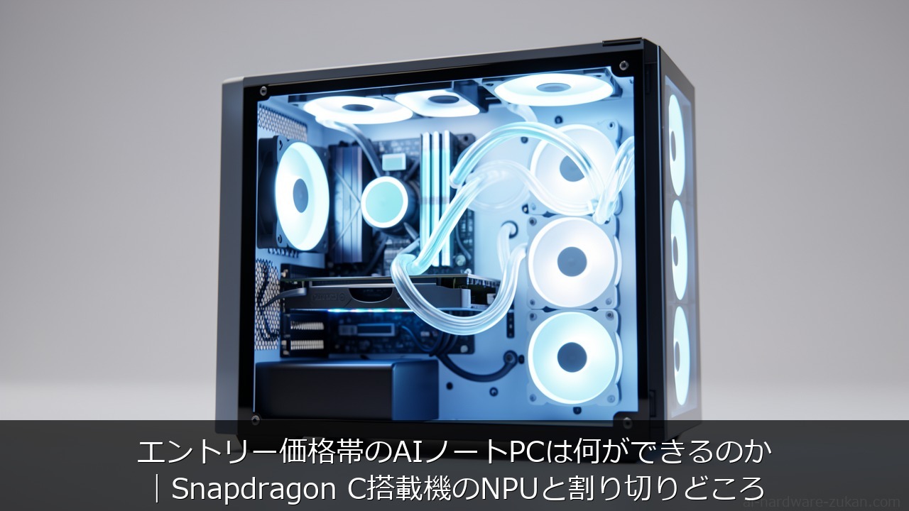 エントリー価格帯のAIノートPCは何ができるのかをテーマにしたアイキャッチ画像