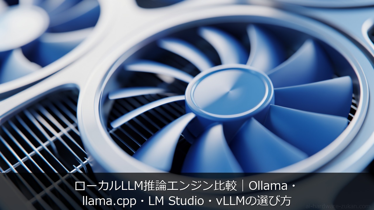 ローカルLLM推論エンジン比較をテーマにしたアイキャッチ画像
