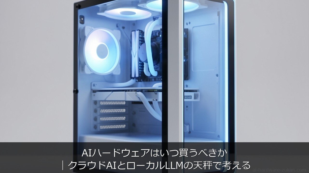 AIハードウェアはいつ買うべきか｜クラウドAIとローカルLLMの天秤で考える のアイキャッチ画像