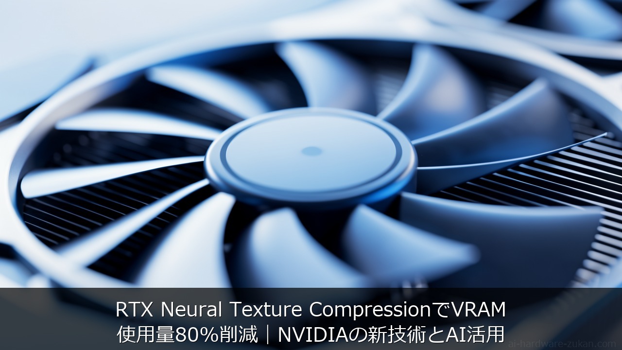 RTX Neural Texture CompressionでVRAM使用量80%削減をテーマにしたアイキャッチ画像