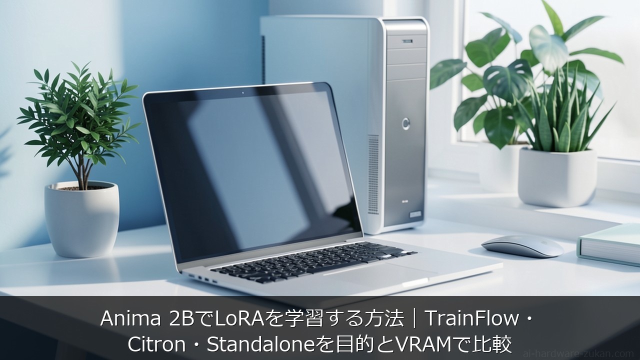 Anima 2BでLoRAを学習する方法｜TrainFlow・Citron・Standaloneを目 のアイキャッチ画像