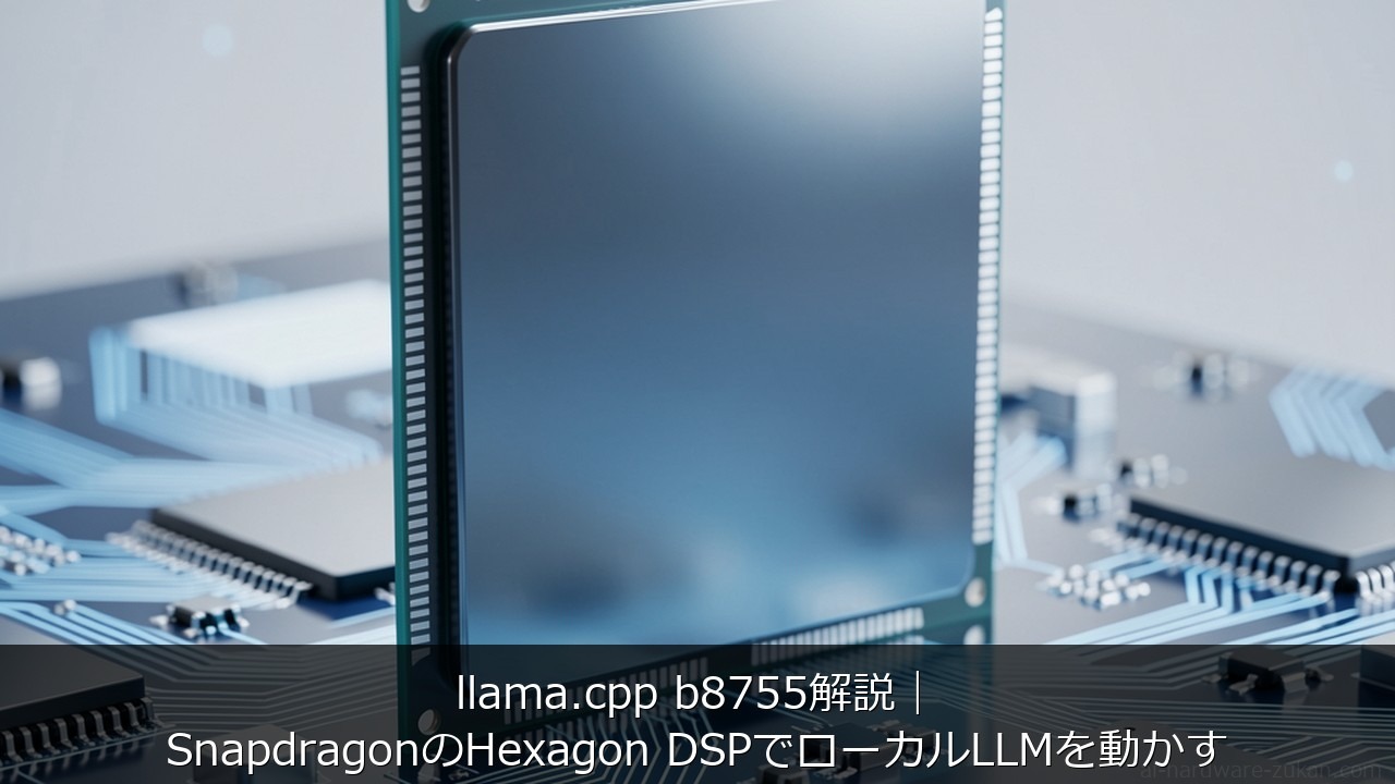 llama.cpp b8755解説｜SnapdragonのHexagon DSPでローカルLLMを動 のアイキャッチ画像