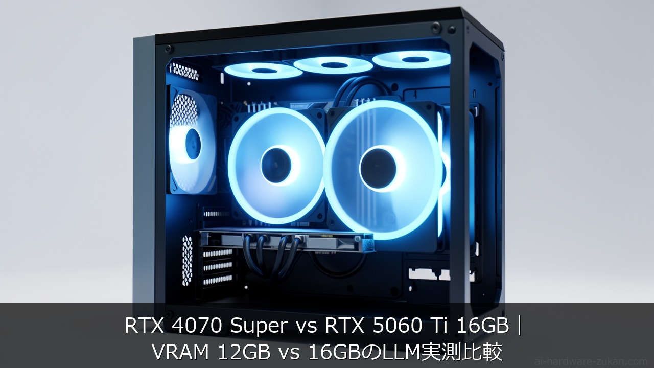 RTX 4070 Super vs RTX 5060 Ti 16GBをテーマにしたアイキャッチ画像