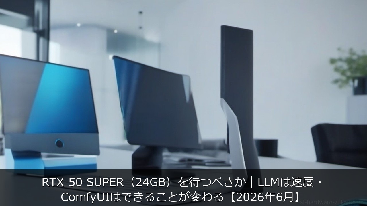 RTX 50 SUPER（24GB）を待つべきか｜LLMは速度・ComfyUIはできることが変わる【2026年6月】