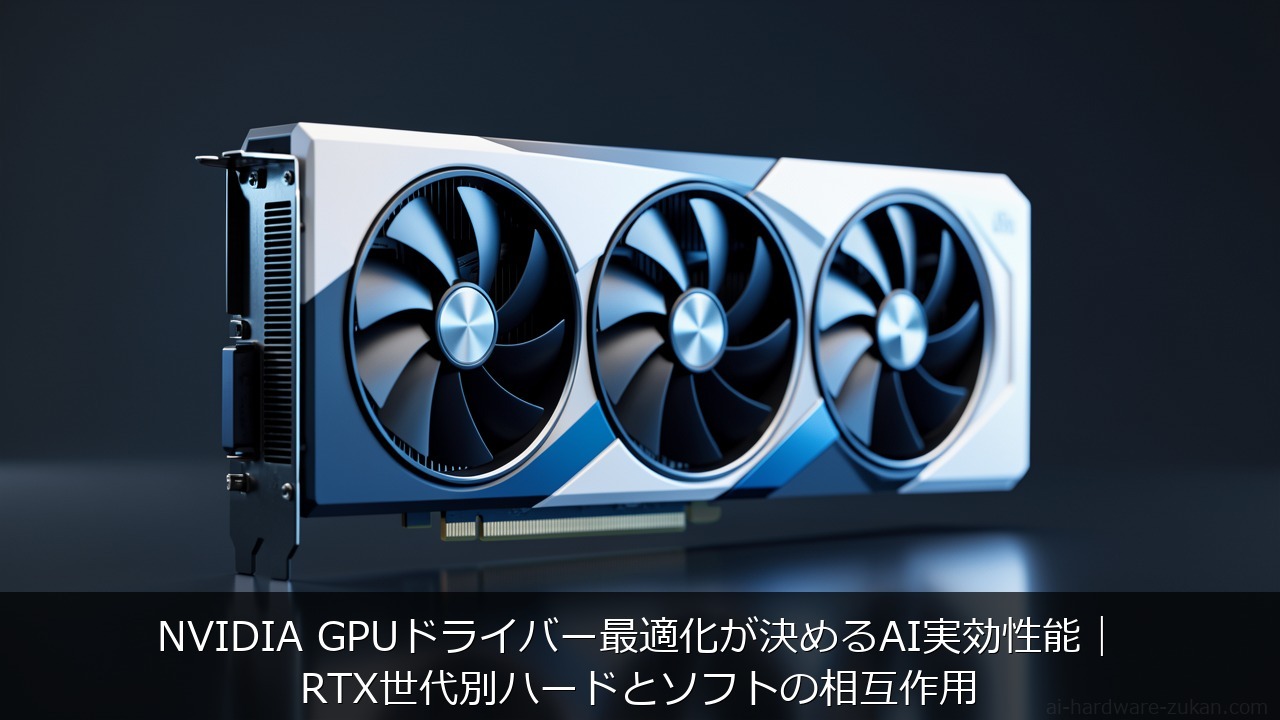 NVIDIA GPUドライバー最適化が決めるAI実効性能をテーマにしたアイキャッチ画像