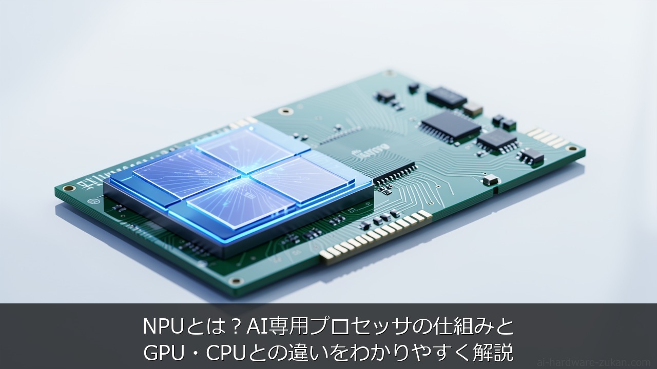NPUとは？AI専用プロセッサの仕組みとGPU・CPUとの違いをわかりやすく解説をテーマにしたアイキャッチ画像