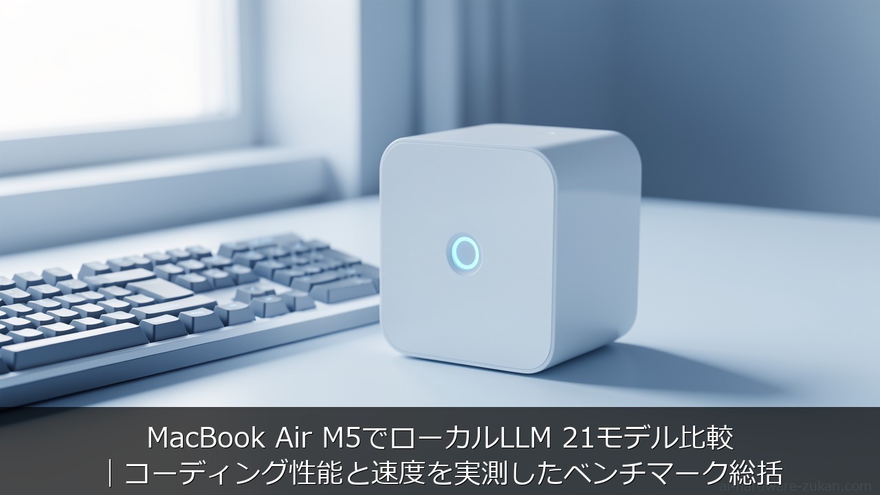 MacBook Air M5でローカルLLM 21モデル比較をテーマにしたアイキャッチ画像