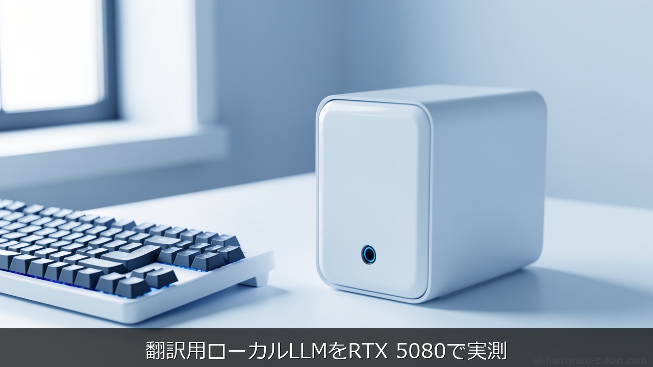 翻訳用ローカルLLMをRTX 5080で実測をテーマにしたアイキャッチ画像