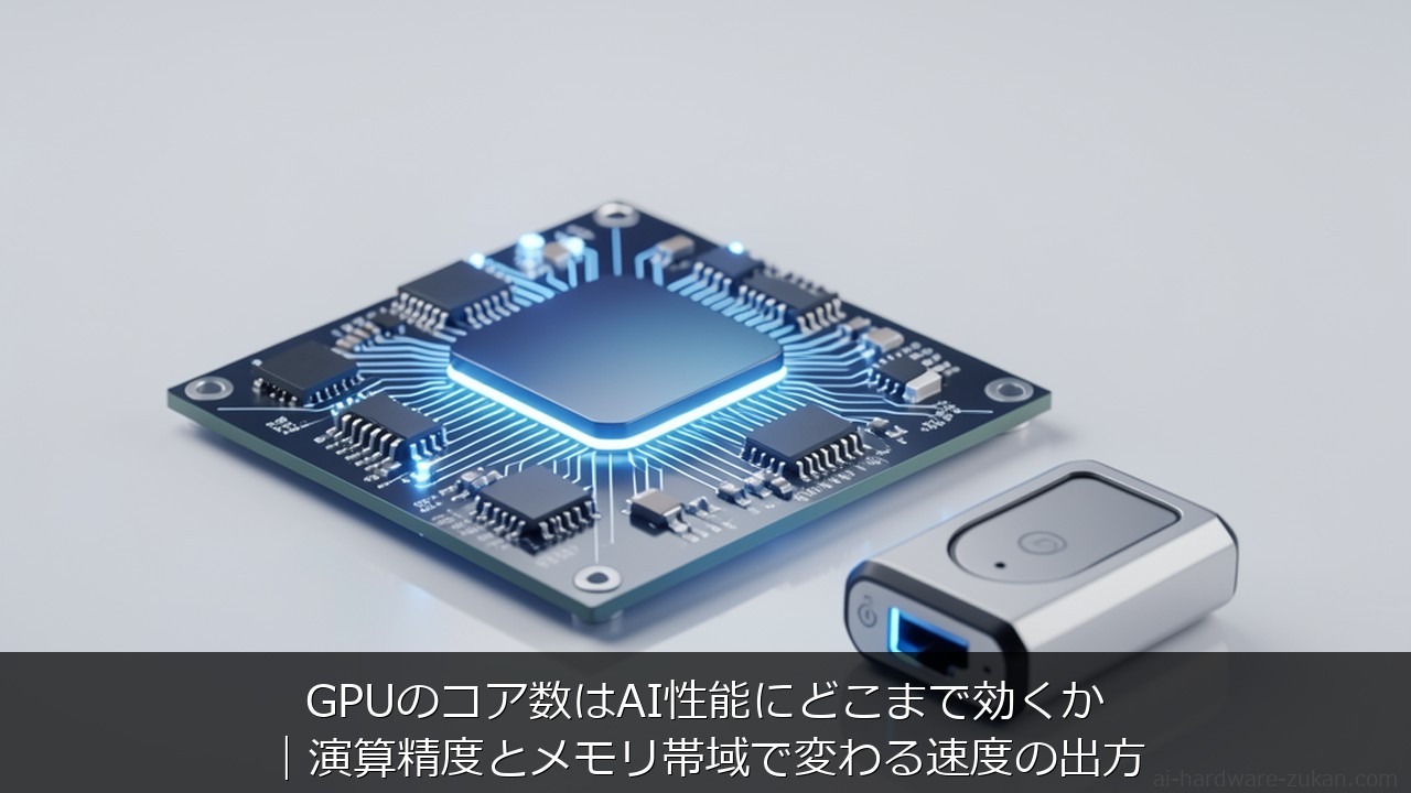 GPUのコア数はAI性能にどこまで効くか｜演算精度とメモリ帯域で変わる速度の出方 のアイキャッチ画像