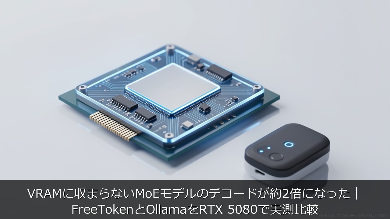 VRAMに収まらないMoEモデルのデコードが約2倍になった｜FreeTokenとOllamaをRTX 5080で実測比較