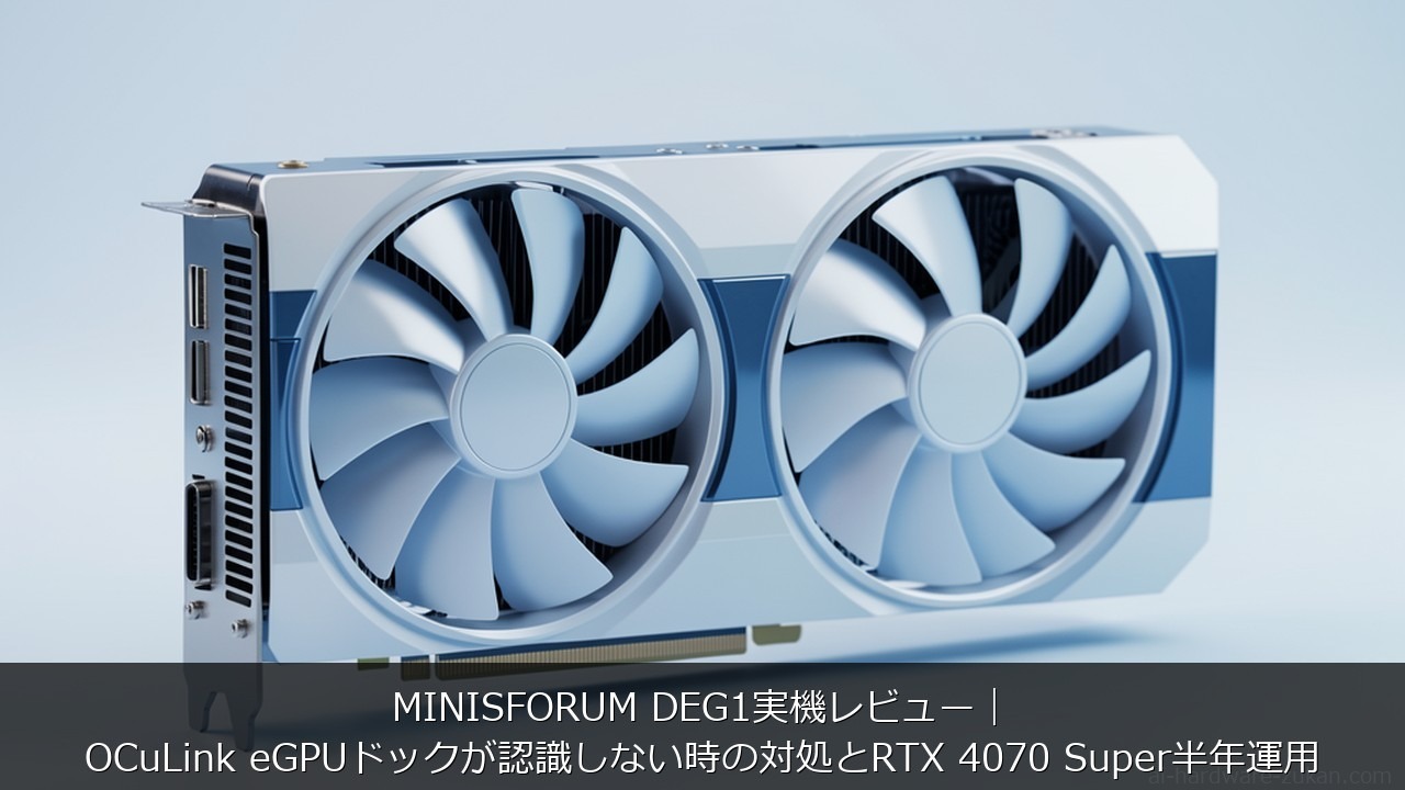 MINISFORUM DEG1実機レビュー｜OCuLink eGPUドックが認識しない時の