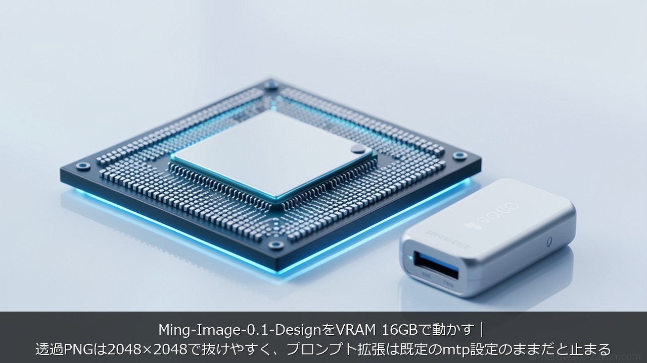 Ming-Imageに関する記事のアイキャッチ画像 - Ming-Image-0.1-DesignをVRAM 16GBで動かす