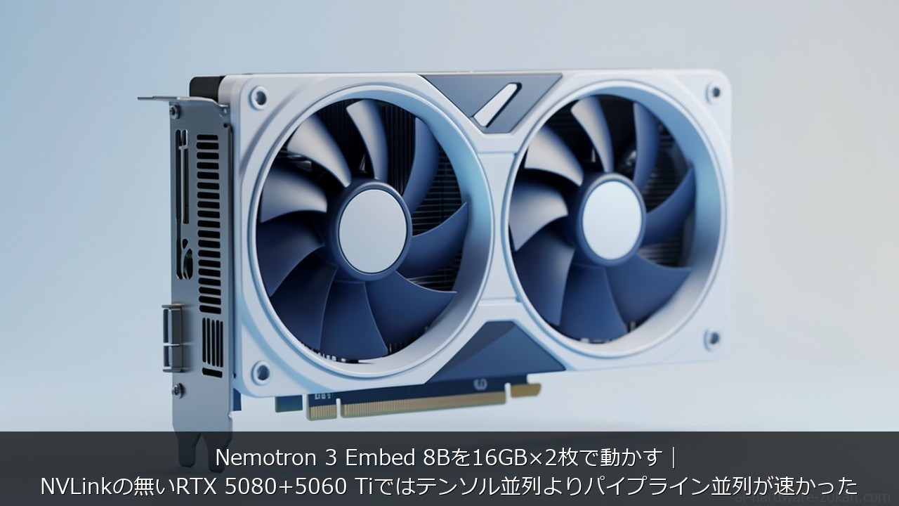 vLLMに関する記事のアイキャッチ画像 - Nemotron 3 Embed 8Bを16GB×2枚で動かす